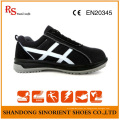 Zapatos de seguridad de acero negro con buena calidad Gamuza de cuero RS806